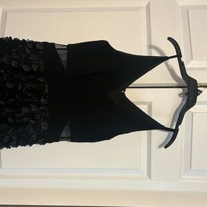 Black dress with flowers